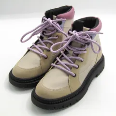 ザラ マウンテンブーツ スニーカー ハイカット シューズ 靴 レディース キッズ 女の子用 33サイズ ベージュ/パープル ZARA 【中古】