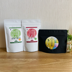 かぶせ茶＆深蒸し緑茶＆和紅茶 ３点セット