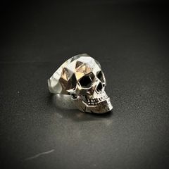 【ギミック可動×重厚デザイン】スカルリング 21号 23号 26号 シルバー925 顎が動く 鏡面仕上げ 指輪 刻印 メンズ silver925 髑髏 ドクロ 重厚ハード系アクセ ユニセックス対応 アクセサリー