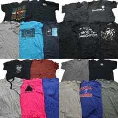 古着卸 まとめ売り カラーmix プリント 半袖Tシャツ 20枚セット (メンズ 2XL ) プロチーム MLB Ｖネック ビラボン 中古 古着 NA6042
