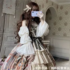 2026 新品 クラシカルロリータ ジャンパースカート（JSK） 吊りスカート 宮殿風 絵画プリント 優雅で華麗なデザイン 豪華フリルドレス イベント 撮影会 コスプレ用