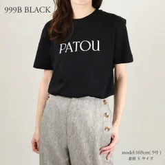 パトゥ PATOU レディース Tシャツ オーガニックコットン ロゴTシャツ JE0299999 999B BLACKのサムネイル