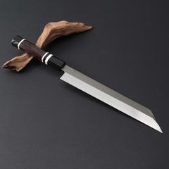 11571鱧切り 骨切り包丁 尺 鏡面仕上げ 刺身包丁 黒檀黒水牛白三