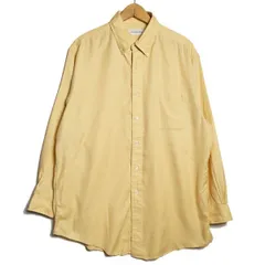 90’s USA製 ブルックスブラザーズ メーカーズ チェック ボタンダウンシャツ 長袖 (16 1/2-32) 黄色系 90年代 旧タグ アメリカ製 オールド　アメリカ古着 USED  ビンテージ ヴィンテージ