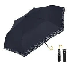 日傘 折りたたみ傘 超軽量 174g/194g UVカット 遮熱 遮光 日焼け止め対策 紫外線遮断 晴雨兼用 レディース かわいい 高密生地 超撥水 耐風 小型 携帯便利 (花柄-ブラック) 0