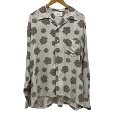 【東店755-1011-2504】【店舗併売】UNUSED アンユーズド / Emblem pattern shirts エンブレムパターンシャツ GRAY グレー 3 (Lサイズ相当) 23SSのサムネイル