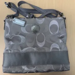 __COACH コーチ ショルダーバック シグネイチャー グレー 薄型 G1276-F20430