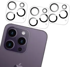 JACRON 対応iPhone 14 Pro Maxカメラフィルム Pro用 レンズフィルム 3枚入りAGC旭硝子素材-高 品質 カメラカバー 強化ガラス 保護フィルム 液晶 高透過率 気泡ゼロ 防爆裂 飛散防止(OIV-2HD-AD686)