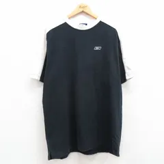 XL/古着 リーボック 半袖 ビンテージ Tシャツ メンズ 00s ワンポイントロゴ 大きいサイズ コットン クルーネック 黒 ブラック 24mar01 中古
