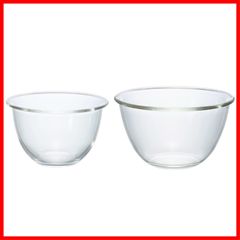 【特売】HARIO(ハリオ) 耐熱ガラス ボウル 2個セット 1500/2200ml 日本製 MXP-2606