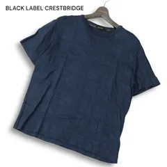 BLACK LABEL CRESTBRIDGE ブラックレーベル クレストブリッジ 春夏 CBチェック ジャガード★ 半袖 Tシャツ Sz.M メンズ 紺