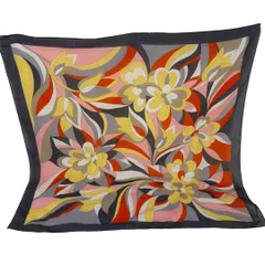 LEO FRANCIS スカーフ　ストール　フラワー　マルチカラー　正方形