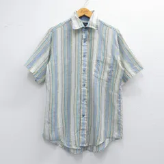M/古着 JCペニー 半袖 シャツ メンズ 80s 紺他 ネイビー ストライプ 25apr10 中古 トップス
