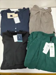 【送料無料】（新品・タグ付き） レディース まとめ売り ワンピース（紺） ブラウス（茶系） インナーカットー（黒）　キュロット（緑） セット 春秋冬 おしゃれ　251008-1T