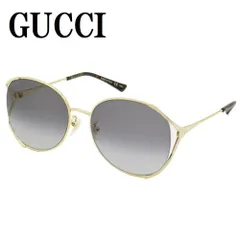 グッチ GUCCI GG0650SK 002 サングラス アジアンフィット UVカット 紫外線カット メンズ レディース グレー ゴールド