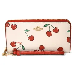 新品 コーチ COACH 長財布 LONG ZIP AROUND WALLET チョークマルチ