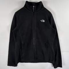 古着 ザ・ノースフェイス THE NORTH FACE フルジップフリースジャケット ワンポイントロゴ刺繍 アウトドア L  ブラック レディース