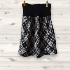 A0609 ヴィンテージ Vintage ひざ丈スカート (M) チェック総柄