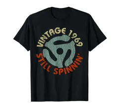 ヴィンテージ 1969 56歳の誕生日 レトロ 45 RPM レコードアダプター Tシャツ