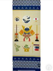 絵手ぬぐい【祝い端午】濱文様 兜ウォールデコ 子どもの日 5月飾り 兜飾り お節句 ハンカチ代わり 可愛い 新品未使用品 日本製 外国土産