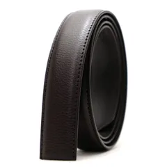 シュリンク ダークブラウン_幅2.9cm/ウエスト約110cmまで対応 [BEEL] ベール 【ベルト 交換用 帯のみ】 ベルト メンズ 牛革 オートロック レザー 紳士 穴無し 大きいサイズ ビジネス スーツ カジュアル シュリンク ダークブラウン