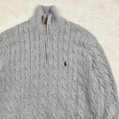 Polo Ralph Lauren ポロラルフローレン ハーフジップニットセーター コットンニット メンズM 