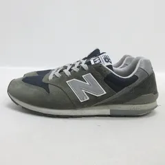 Q■【26cm】ニューバランス996/New Balance CM996BNB レザースニーカー■カーキ×紺MENS/33【中古】