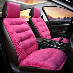 カーシートカバー（フロント用）新型車用クッション 冬用 触り心地 良好 フロントシート用 厚手 ユニバーサル バックレスト付き カークッション ユニバーサルシートカバー