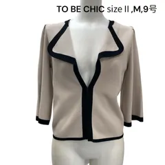 トゥービーシック TO BE CHIC カーディガン 長袖 ニット ベージュ コットン Ⅱ,M,9号 レディース S5Q657
