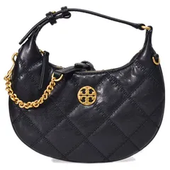 トリーバーチ バッグ TORY BURCH レザー ウィラ キルティング ミニ クレセント 三日月 2way ショルダー 斜めがけ ハンドバッグ ブラック 149671