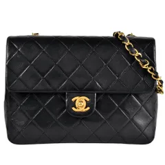 シャネル CHANEL マトラッセ  ショルダーバッグ ラムスキン A01163 ブラック ゴールド金具 1番台 ヴィンテージ レディース【中古】