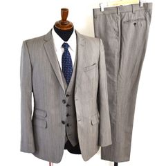 5XG080】renoma HOMME 3ピース 2つボタン シングルスーツ L AB6 ダークグレー グレンチェック ノータック 定番 154085-08 合物 春秋 【中古】【メンズビジネス】202507