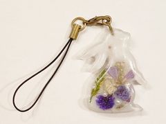 レジン うさぎ キーホルダー ハンドメイド - メルカリ