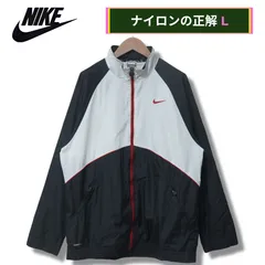 ナイキ ナイロンジャケット L ブラック 00s ヴィンテージ ストリート Y2K スポーツウェア NIKE Nike FIT モノトーン 切替デザイン ロゴ 刺繍 スウッシュ ラグラン オーバーサイズ ゆるだぼ 古着 D316