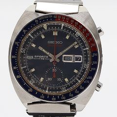 デッドストック級 稼働 良品 セイコー 5スポーツ AT ブラック文字盤 6139-6000 ペプシカラー メンズ腕時計 2000000 NSK KMR 16157