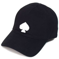 ケイトスペード 帽子 katespade キャップ コットン スペード ワッペン ロゴ ベースボール キャップ 帽子 ブラック KS1004666