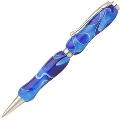 アクリルボールペン/文房具 【シーブルー Blue】 クロスタイプ 芯：0.7m