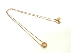 COACH コーチ オープンサークル ストーン スタンド ネックレス ペンダント アクセサリー レディース ピンクゴールド系 DK4433