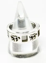 未使用品 ギャランティ 箱付 e.m. ウェイビーリング シルバー925 9号 世界限定100本】レインボークリスタルベゼルによる野生の息吹を