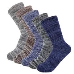 靴下 メンズ ビジネスソックス 5足セット吸汗消臭 通気性 四季適用 ビジネス カジュアル  秋冬 厚手 ソックス 裏パイル 暖かい 防臭 24-28�  メンズ 5足セット T1058