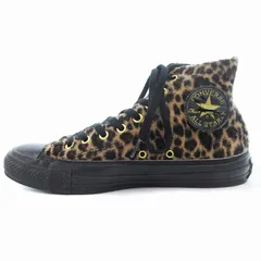 コンバース CONVERSE ALL STAR FUNIMAL HI ハイカット スニーカー ファー レオパード柄 ヒョウ柄 25.5cm 茶 ブラウン 黒 ブラック 1C773 /OU