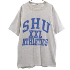 OLD オールド 90s プリント 半袖 Tシャツ グレー シングルステッチ メンズ 古着