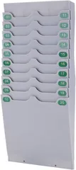 akindou 20名用 タイムカード ホルダー カードラック 便利に畳める 対応カード幅 最大約8.8cm エビプラグ と 木ネジ でしっかりと壁に固定 勤怠管理 人事 労務 出退勤