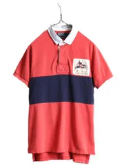 【お得なクーポン配布中!】 ポロ ラルフローレン 鹿の子 半袖 ポロシャツ M ラガー ラグビー 2トーン