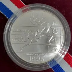 1996年アトランタオリンピック銀貨2枚セット 長期保管品 多少 傷 汚れあり 1996年アトランタオリンピック銀貨2枚セット 長期保管品 多少 傷