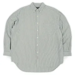 アバクロンビー＆フィッチ ABERCROMBIE ＆ FITCH 90s 90年代 フランネル ボタンダウンシャツ BD 旧タグ 珍品 ビッグサイズ USA アメリカ ヴィンテージ 古着 ライトブルー系 マルチストライプ柄 L【中古】