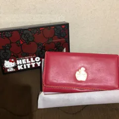 HELLO KITTY  アップルロゴ付きウォレット カラー赤色 長財布ハローキティ   SG25F28