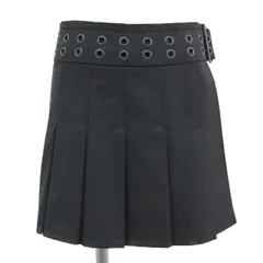 【美品】JUNYA WATANABE COMME des GARCONS ジュンヤワタナベ コムデギャルソン スカート ミニ丈  ブラック 黒 XS ラップ プリーツ オーバースカート ウール