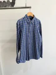 BANANA REPUBLIC 青 チェック シャツ