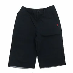 k■ビームスハート/BEAMS HEART 同色チェッカーフラッグ柄 コットンショーツ【S】紺/MENS■128【中古】